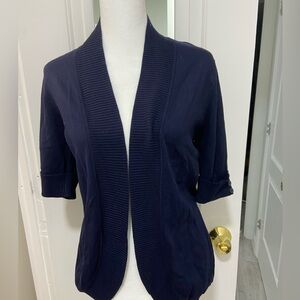 Verve Ami Women’s Navy Sweater Open Front Cardigan